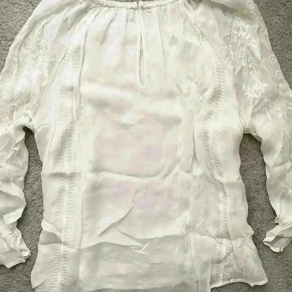 Joie Metta Embroidered Blouse Size Small - Picture 7 of 9